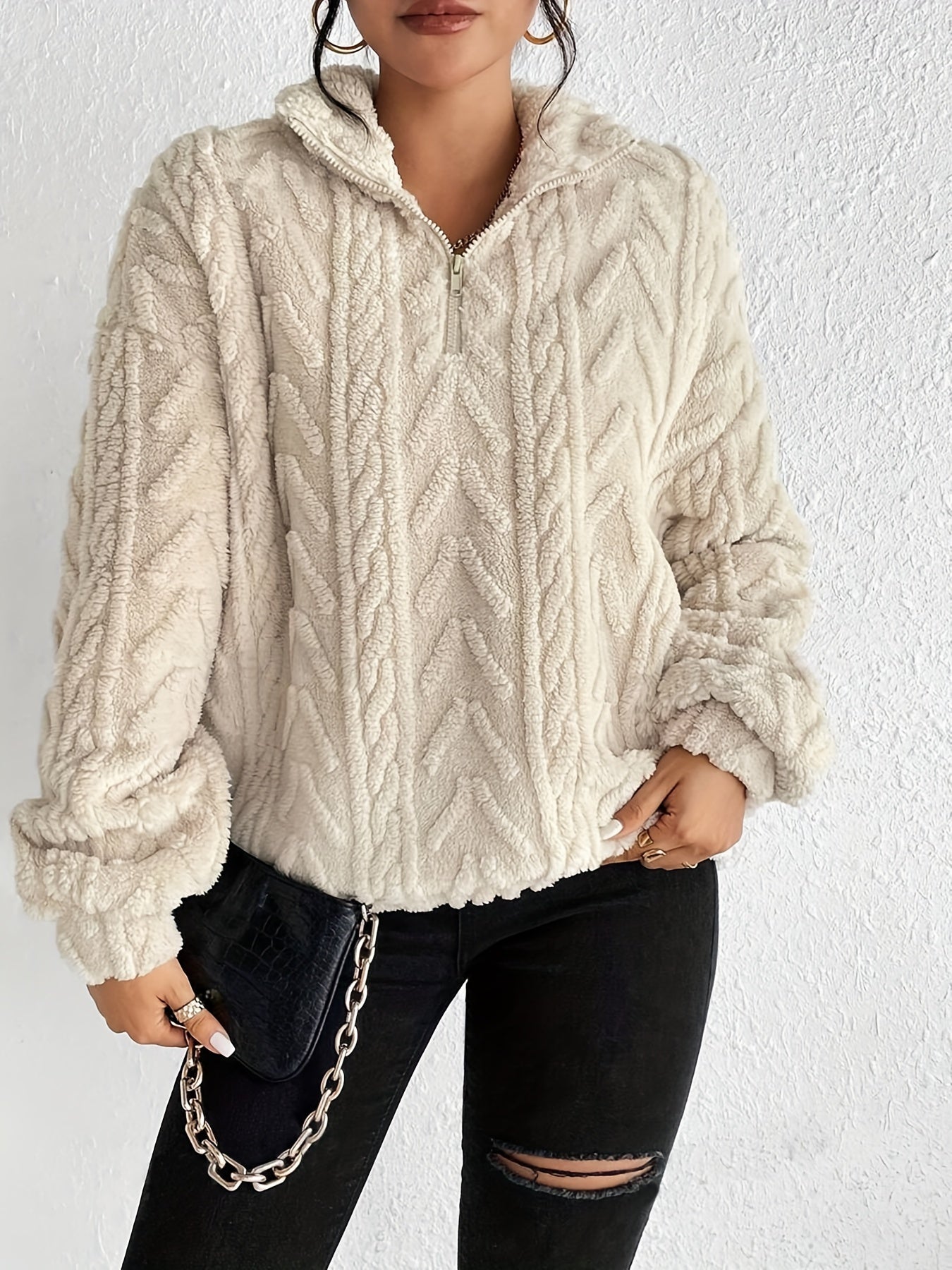 Aila - Blød Zip Sweater