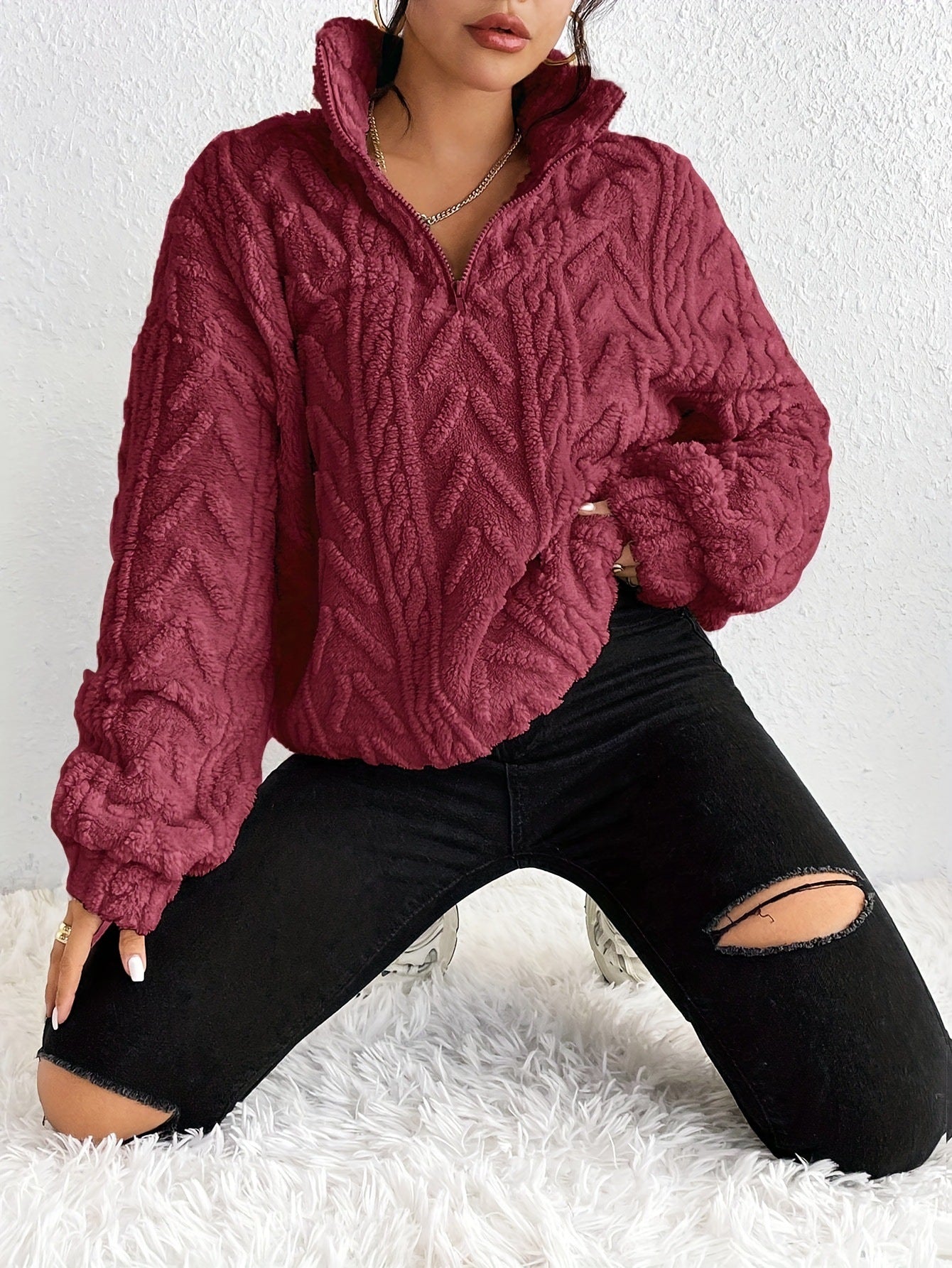 Aila - Blød Zip Sweater