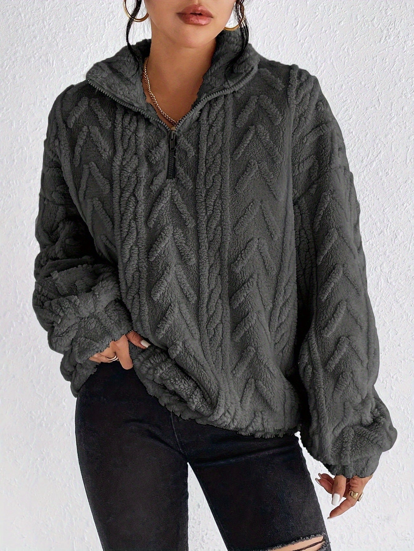 Aila - Blød Zip Sweater