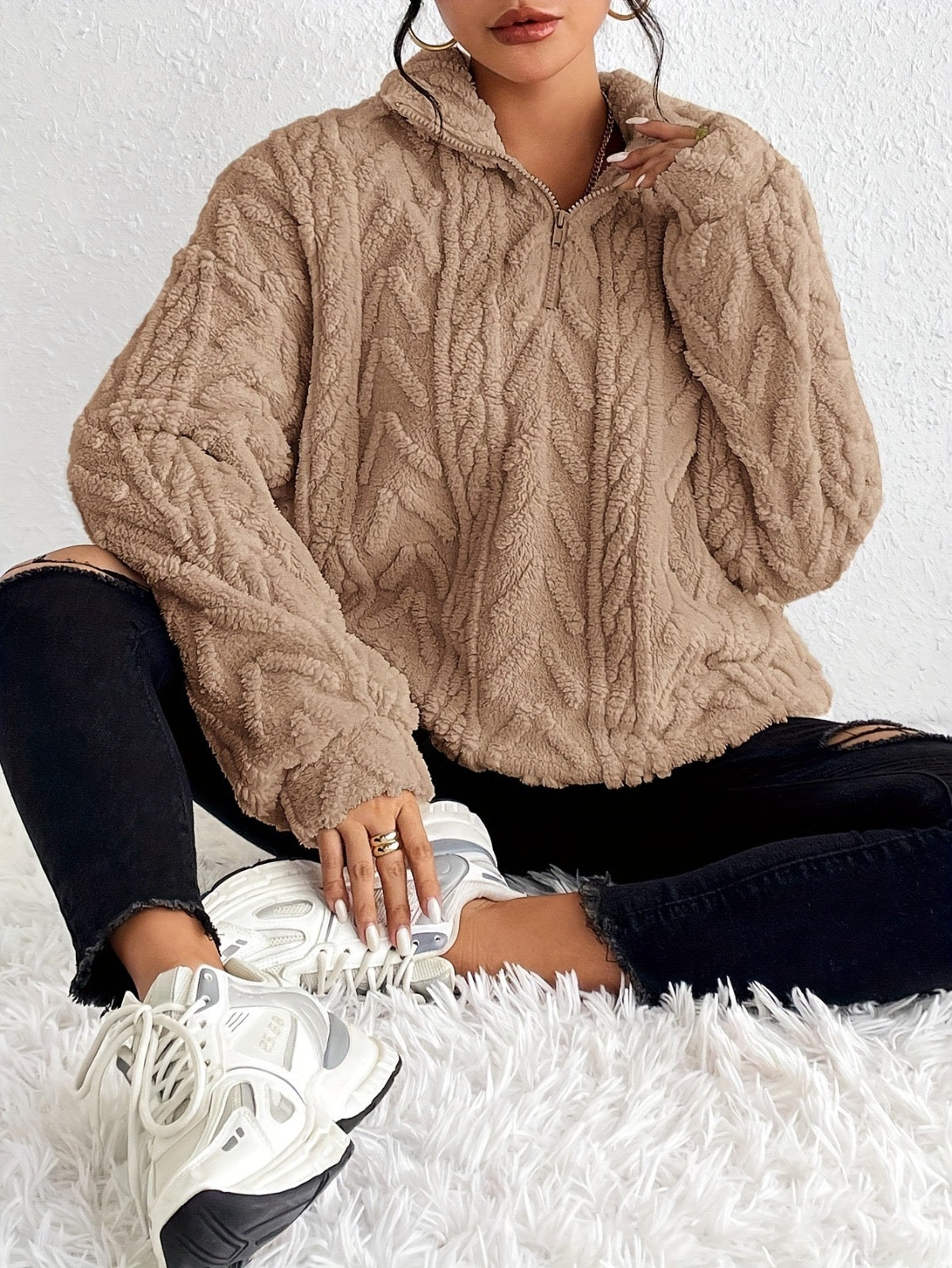Aila - Blød Zip Sweater