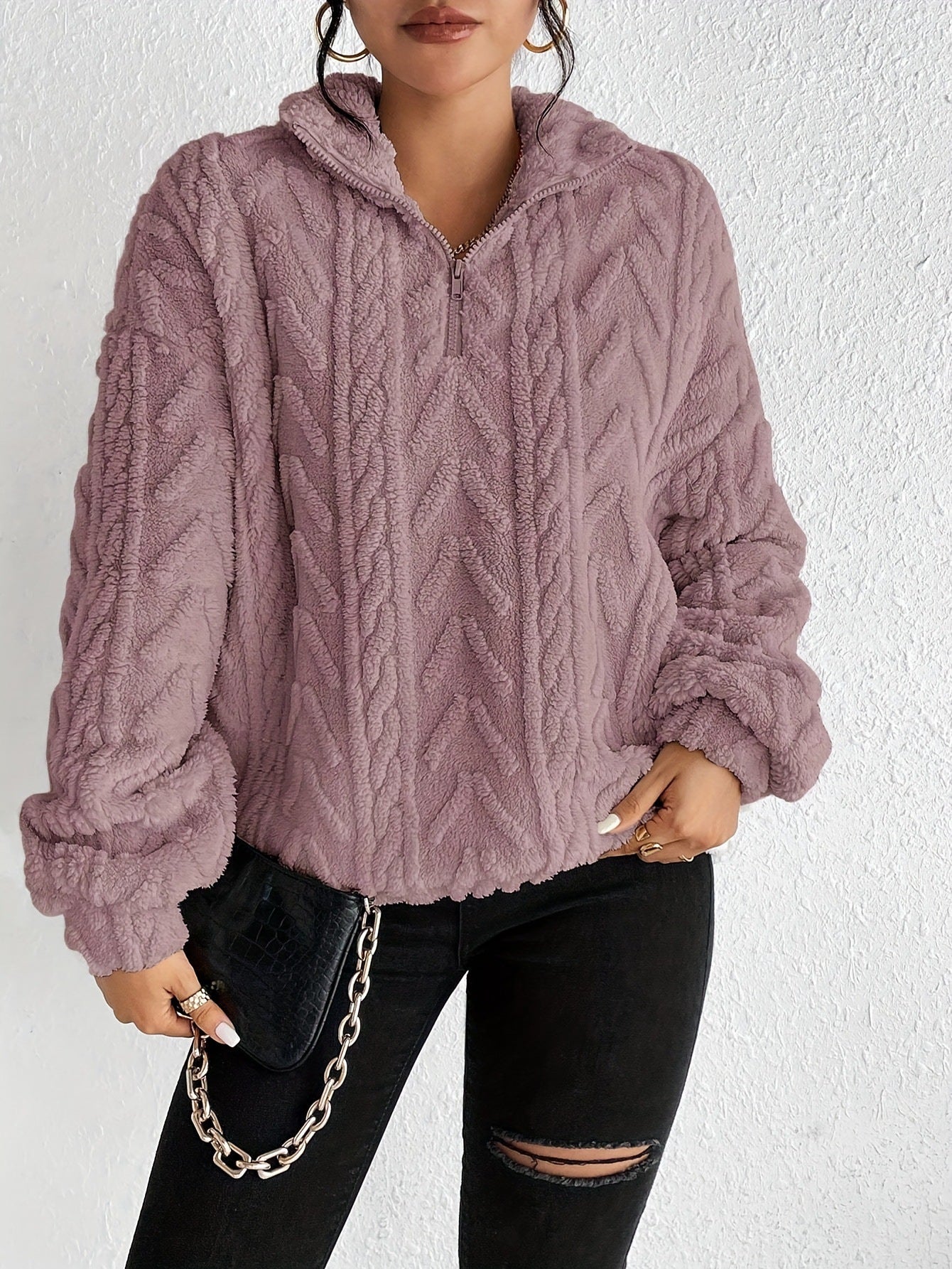 Aila - Blød Zip Sweater